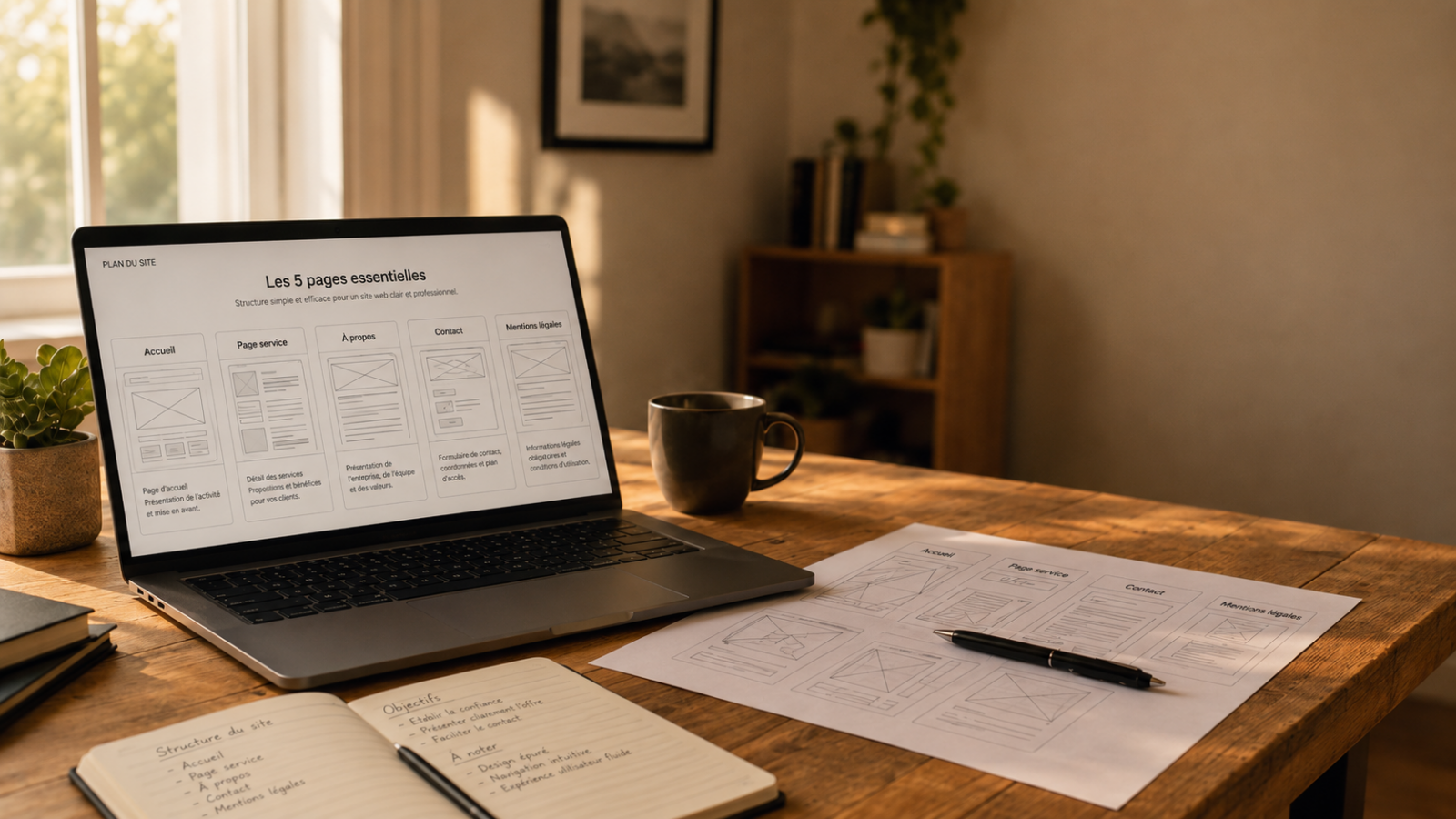 Site vitrine : la liste des pages à prévoir au lancement